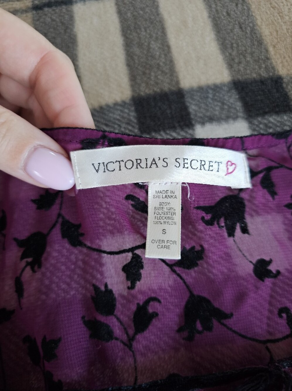 Victoria's Secret Vintage 90 Purple Floral Sllepwear - Picture 5 of 7